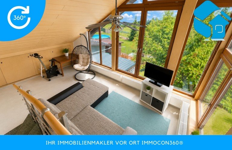 Immocon360� Ihr Immobilienmakler in Butzbach und Umgebung Butzbach / Kirch-G�ns Maisonettewohnung Lichtdurchflutete Split-Level-Maisonette mit Galerie, Balkon, Klimaanlage und Hobbyraum in begehrter Wohnlage von Kirchg�ns