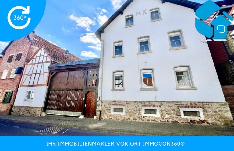 Immocon360� Ihr Immobilienmakler in Butzbach W�lfersheim / Wohnbach Einfamilienhaus +Provisionsfrei+Sch�ne Hofreite mit Nebengeb�uden+Scheune in 61200 W�lfersheim-Wohnbach!